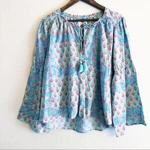 Anthropologie Lilka Sweetest Dreams Boho Tassel Top Size Small EUC